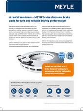 A real dream team – MEYLE brake discs and brake pads for safe and reliable driving performance!